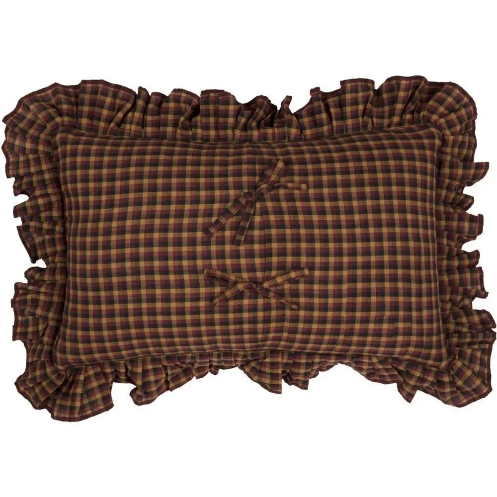Primitive Star Large Ruffled Throw Pillow